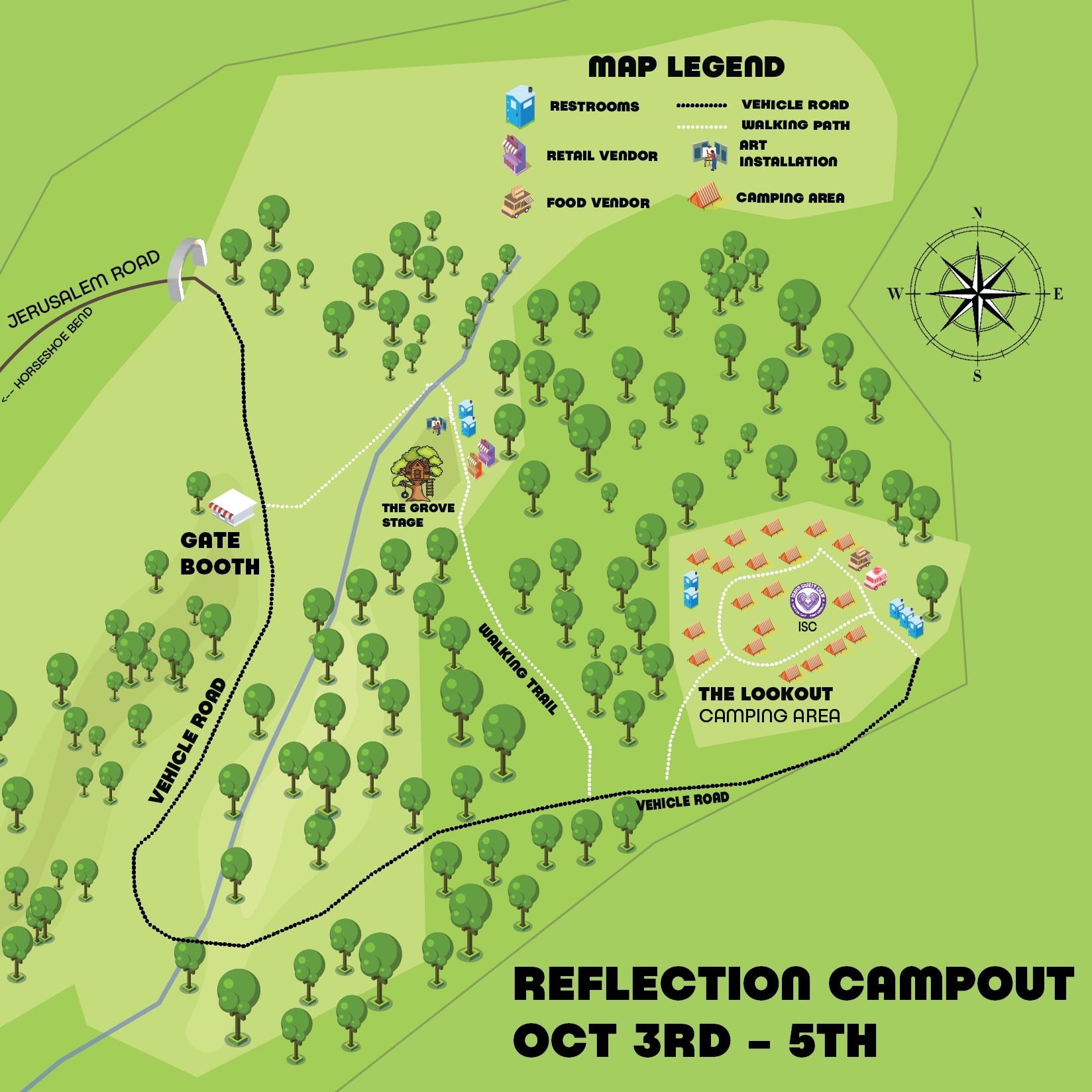 Reflection Campout Venue Map